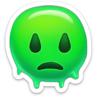 neon green blob sticker