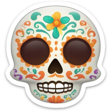 día de los muertos mexican ornament sticker