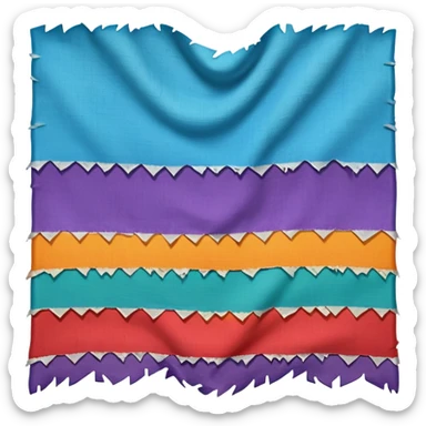 split fabric sticker