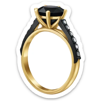 Black engagement ring sticker