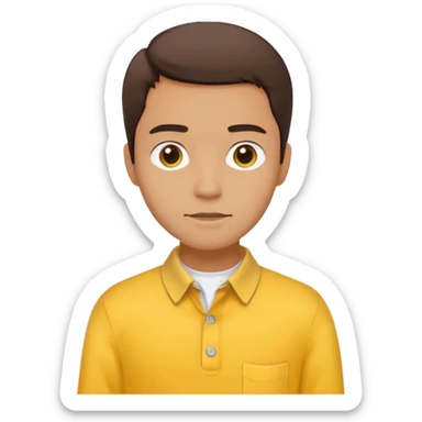 yellow long-sleeved shirt with a yellow collar sticker