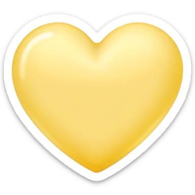 pastel yellow heart sticker