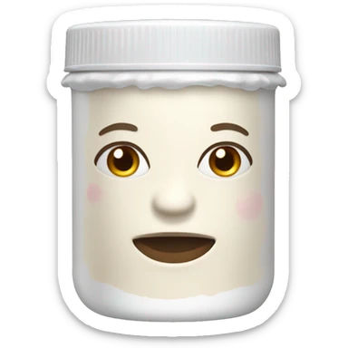 hand cream jar sticker