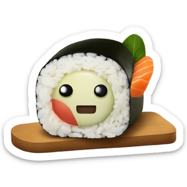 Vegan sushi sticker