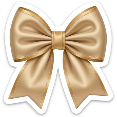 Beige bow sticker