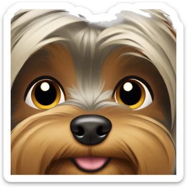 yorkie dog sticker