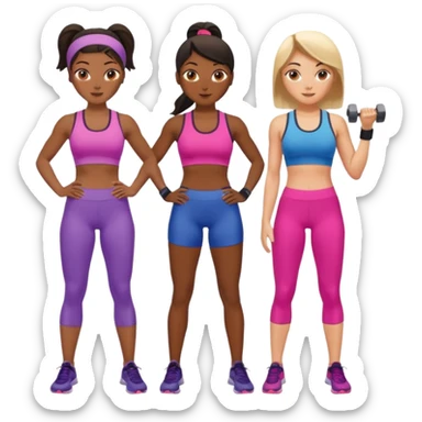 Workout women sticker