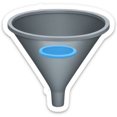 a very simple marketing funnel sticker