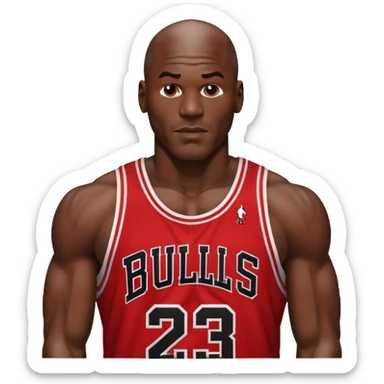 Hyper-realistic Michael Jordan number 23 Chicago Bulls sticker