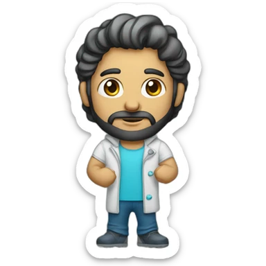 persian man with ice chain that spells out LFG sticker