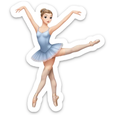 Ballet dancer in thigh highs sticker