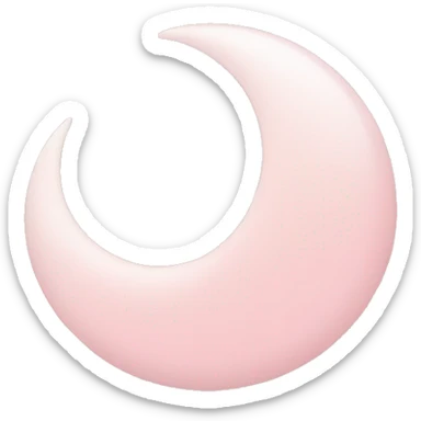 Light Pink Crescent Moon sticker
