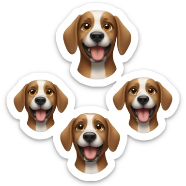3 dogs that are football fans sticker