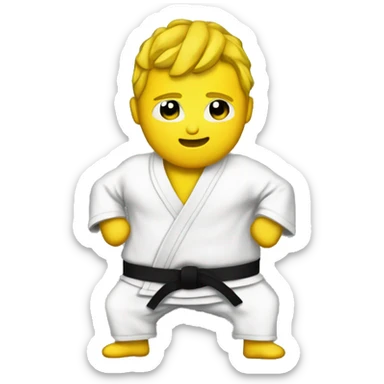 ceinture jaune judo sticker