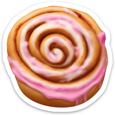 Pink cinnamon roll sticker