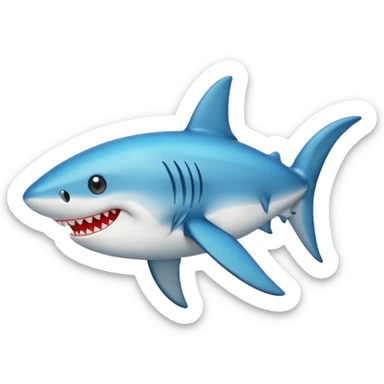 Tiburón con ojos de corazon sticker