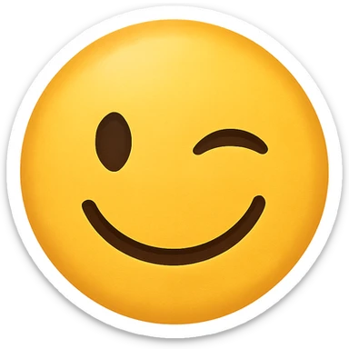winking face emoji sticker