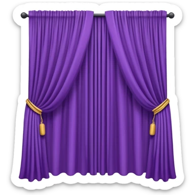 purple curtain open modern sticker