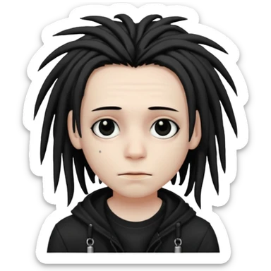 emo boy with dreads sticker