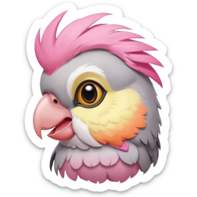cute grey cockatiel sticker