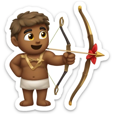 cupids bow and arrow  sticker