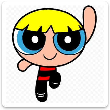 Make subtle changes to the eyes and mouth to give a gentle, slightly scary look with a more intense stare and a hint of a mischievous grin. Keep the picture quality, colors, and style exactly the same. No other changes. sticker