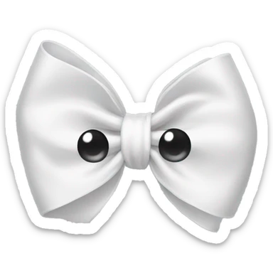 White bow sticker