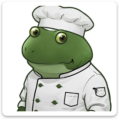 bufo in a chef coat sticker