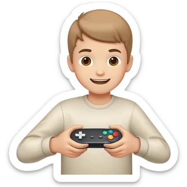 Crear emoji  de niño con consola sticker