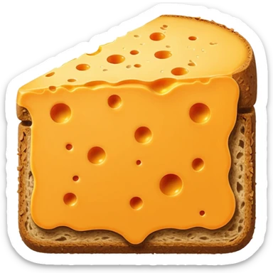 a slice of cheese to put on a bread sticker