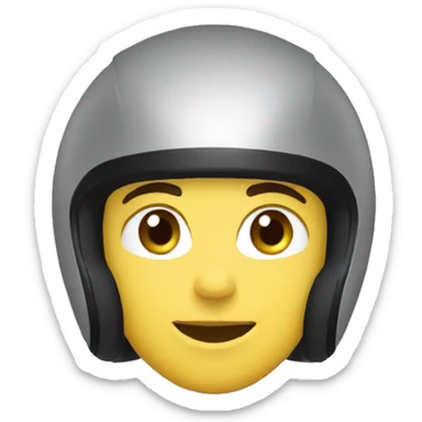 racer цршmale with a helmet sticker