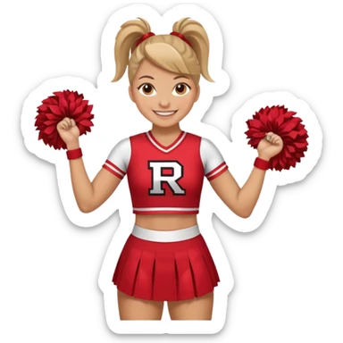 Rutgers full body Cheerleader sticker