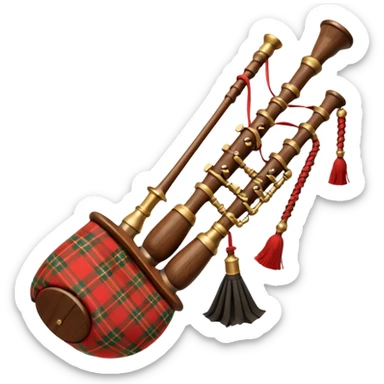 bag pipe instrument scotch sticker