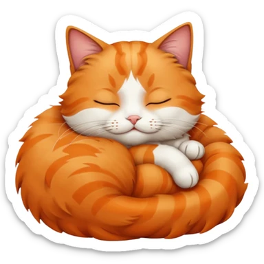 cat sleeping in dreems sticker