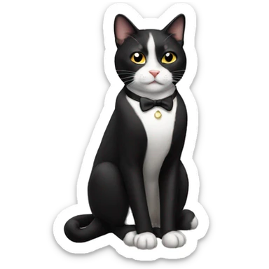 Tuxedo cat sticker