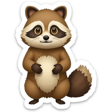 Cacomistle-tanuki-animal-hybrid (full body) sticker