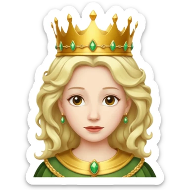 The queen with vine-like hair sticker