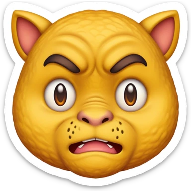 The 🤪 emoji but it looks like a beast sticker
