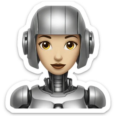 female robot from metropolis sticker