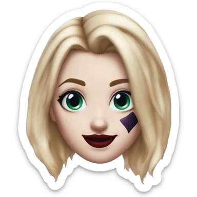 Harley quinn face sticker