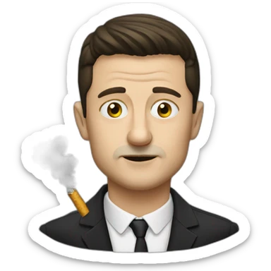 vladimir zelenskiy smoking cannabis sticker