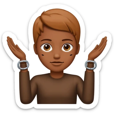 Please make an emoji where a person marks O or X with their arms. sticker