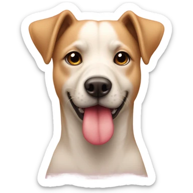 Cara de un perro con ojos de corazones sticker