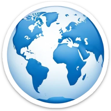 A minimalist and modern logo representing a '.com' domain. Featuring a global internet theme with blue and white tones, sleek and professional design. It may include a small globe icon, a mouse cursor, or a link symbol sticker