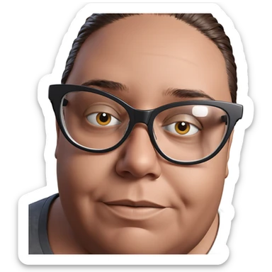 male portrait with glasses sticker