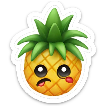 Pineapple upside down sticker
