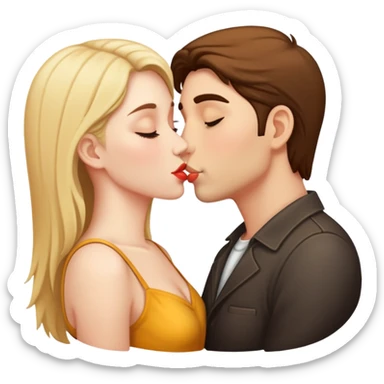 Two people kissing  sticker