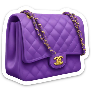 Chanel bag purple sticker