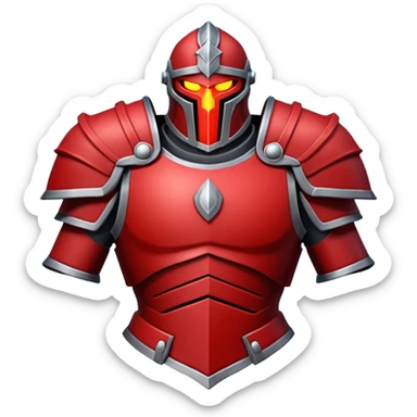 Ares war armor object icon, heavy Greek battle armor, dark steel and crimson red theme, massive shoulder armor, sharp edges, glowing red runes, intimidating design, 3D cartoon, mobile game icon style, centered, clean background, no text, no watermark

 sticker