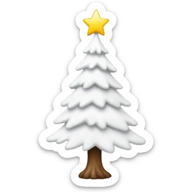 White Christmas tree sticker
